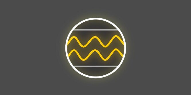 Kelta-valkoinen kuvake, jossa on keltaisia siksakviivoja ympyrän sisällä, tummanharmaalla taustalla, joka kuvaa mukavuusnauhaa ja silikoninystyröitä.
